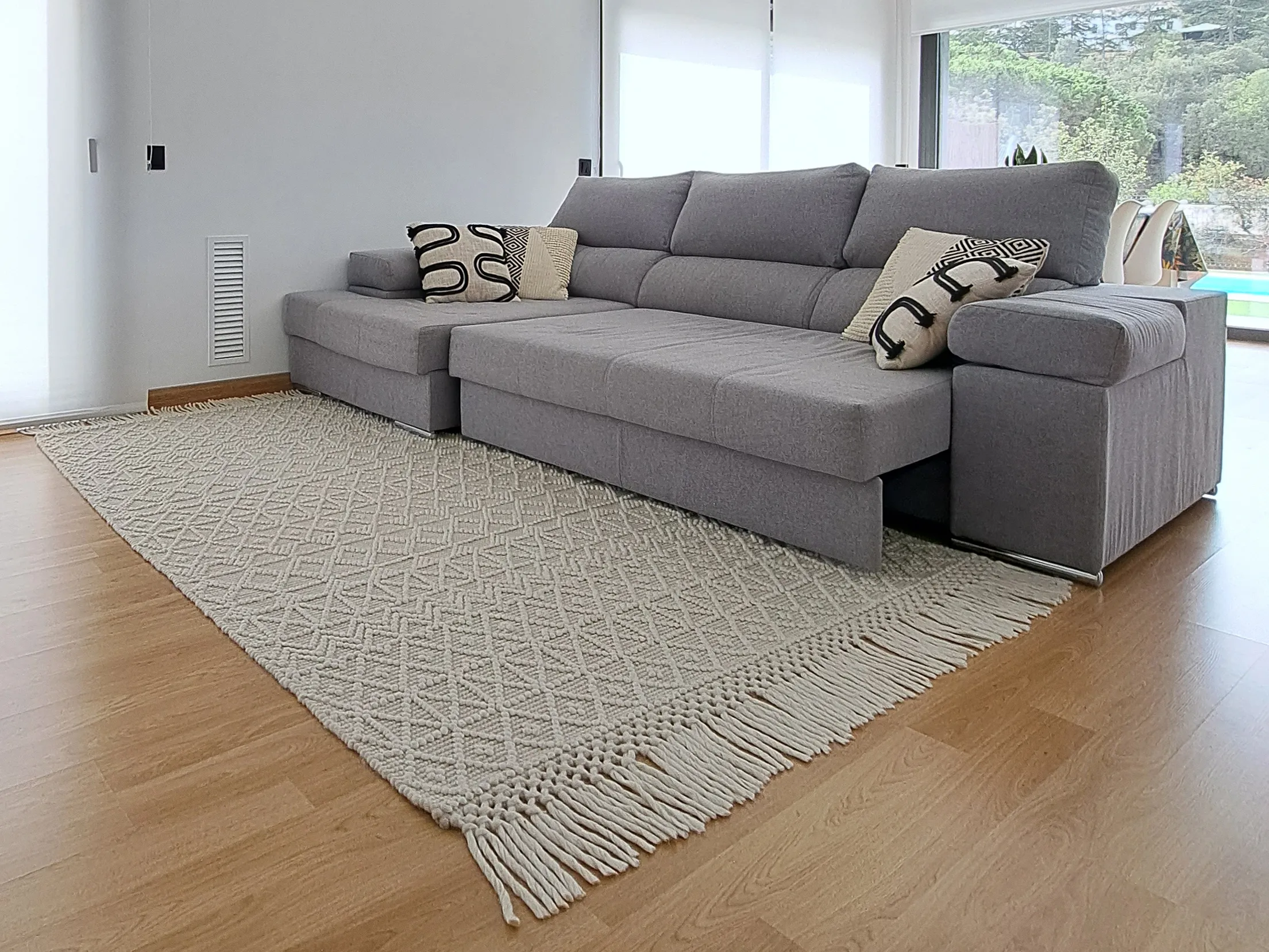Vloerkleed ALUCRA Lichtbeige 160 x 230 cm Wol