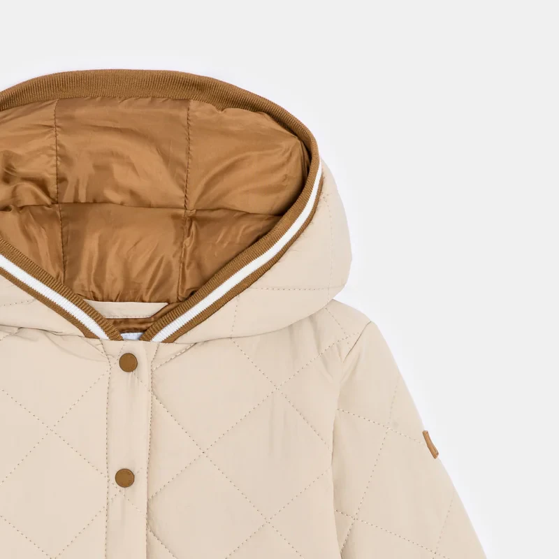 Manteau matelassé à capuche beige bébé garçon Beige
