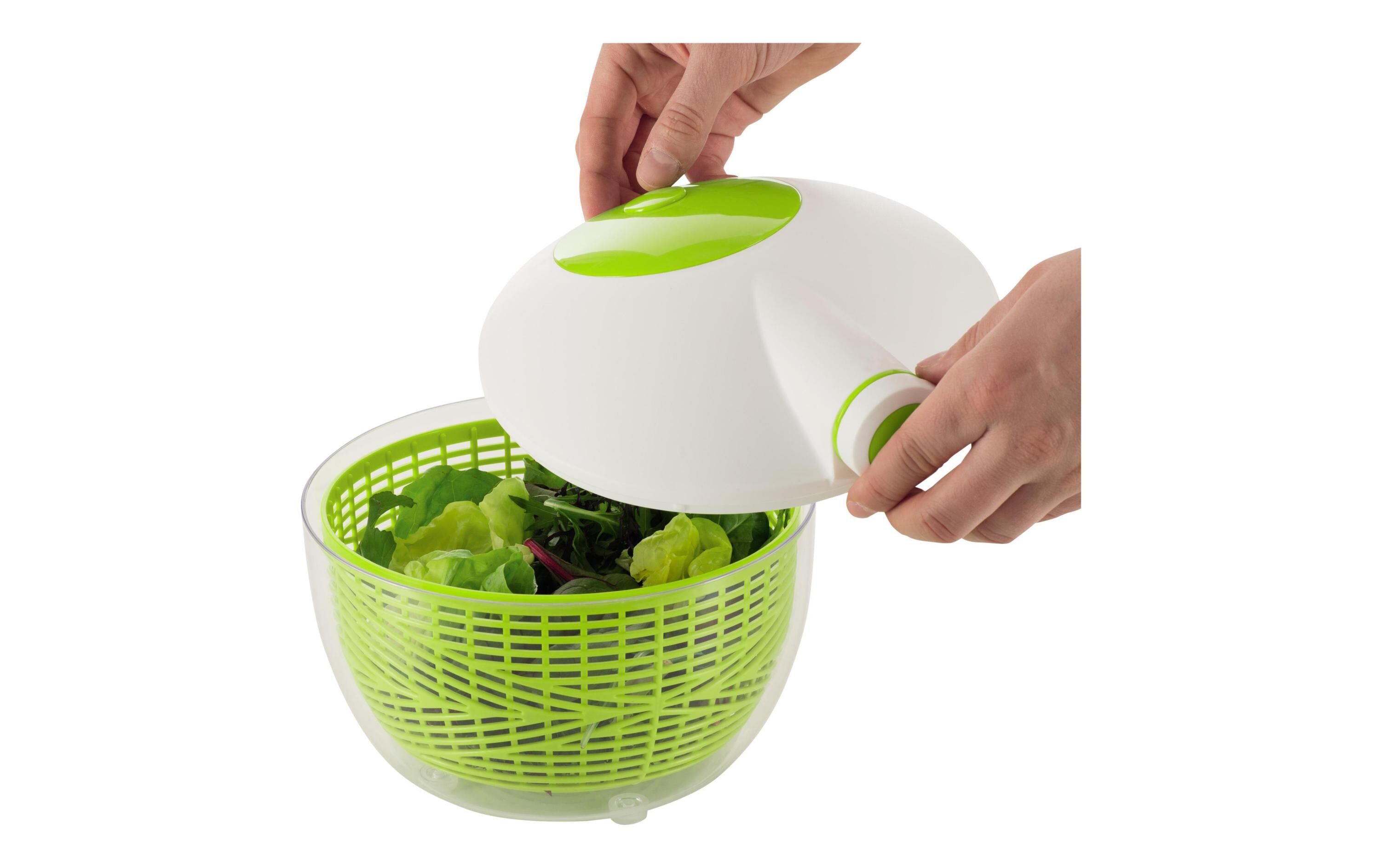 Salatschleuder 21 cm, Grün/WeissSalatschleuder
