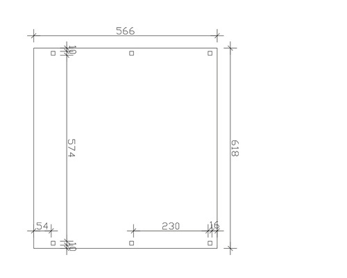 SKAN Holz dubbele carport Fichtelberg 618 x 566 cm wit