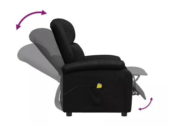 Fauteuil de massage Noir Similicuir
