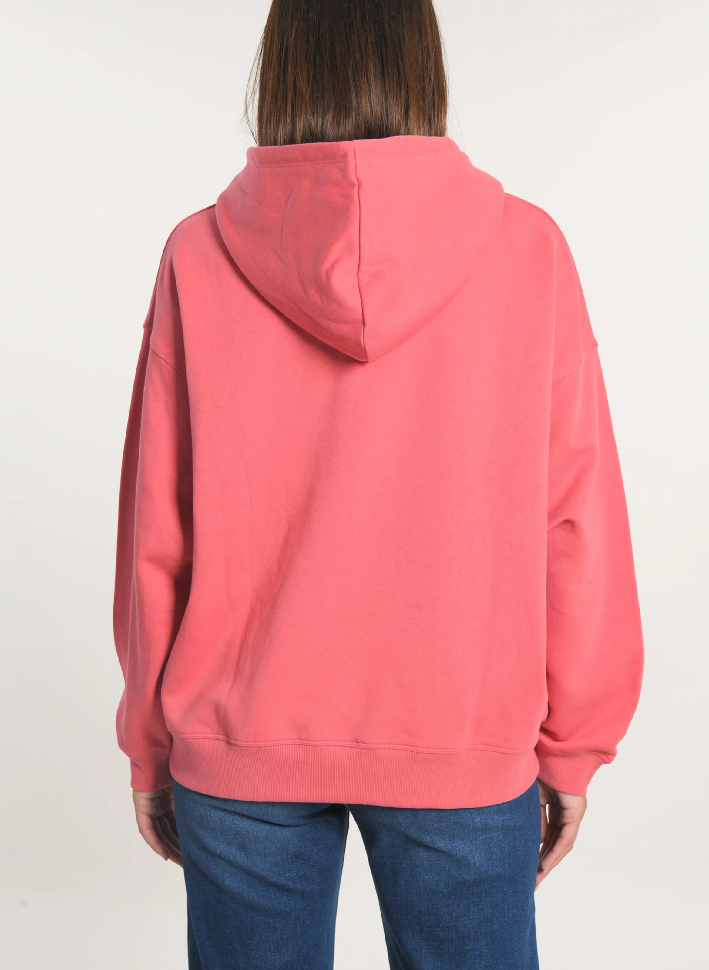 SUZY - Sweat à capuche oversize en coton mélangé | Rose