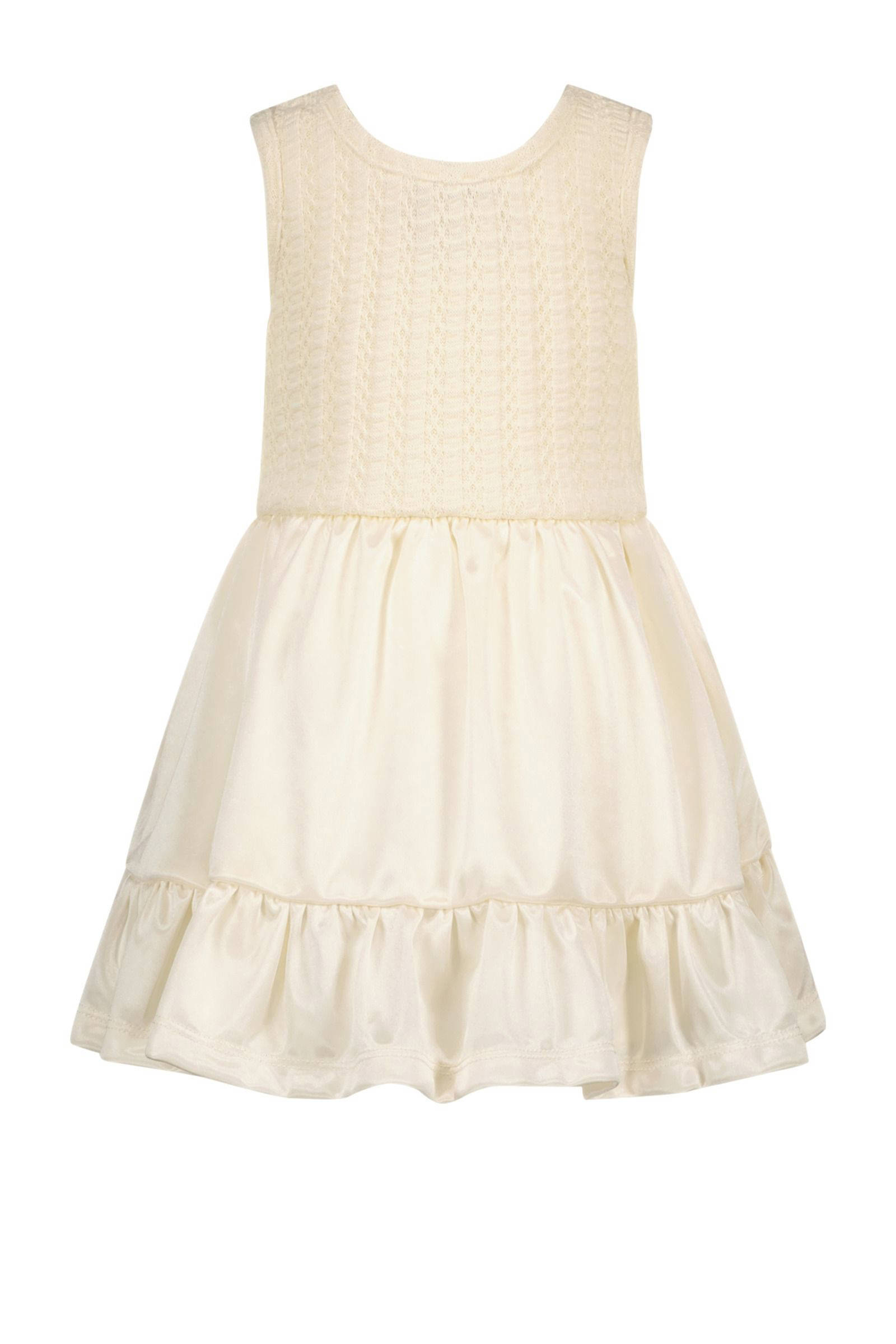 Le Chic midi jurk ajour ecru
