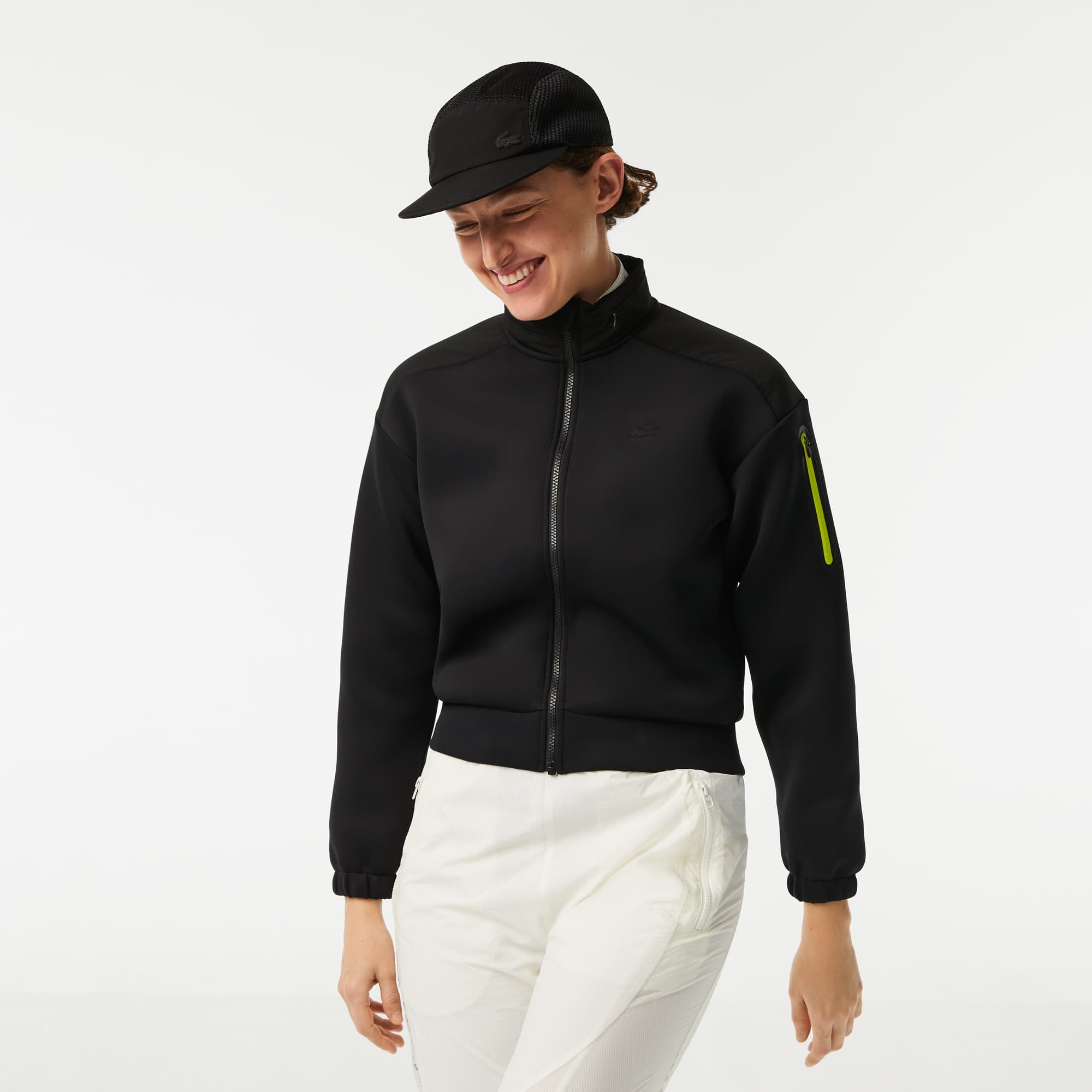 Sweatshirt zippé femme loose fit Lacoste SPORT avec capuche Sweatshirts - Noir - Lacoste - Femme