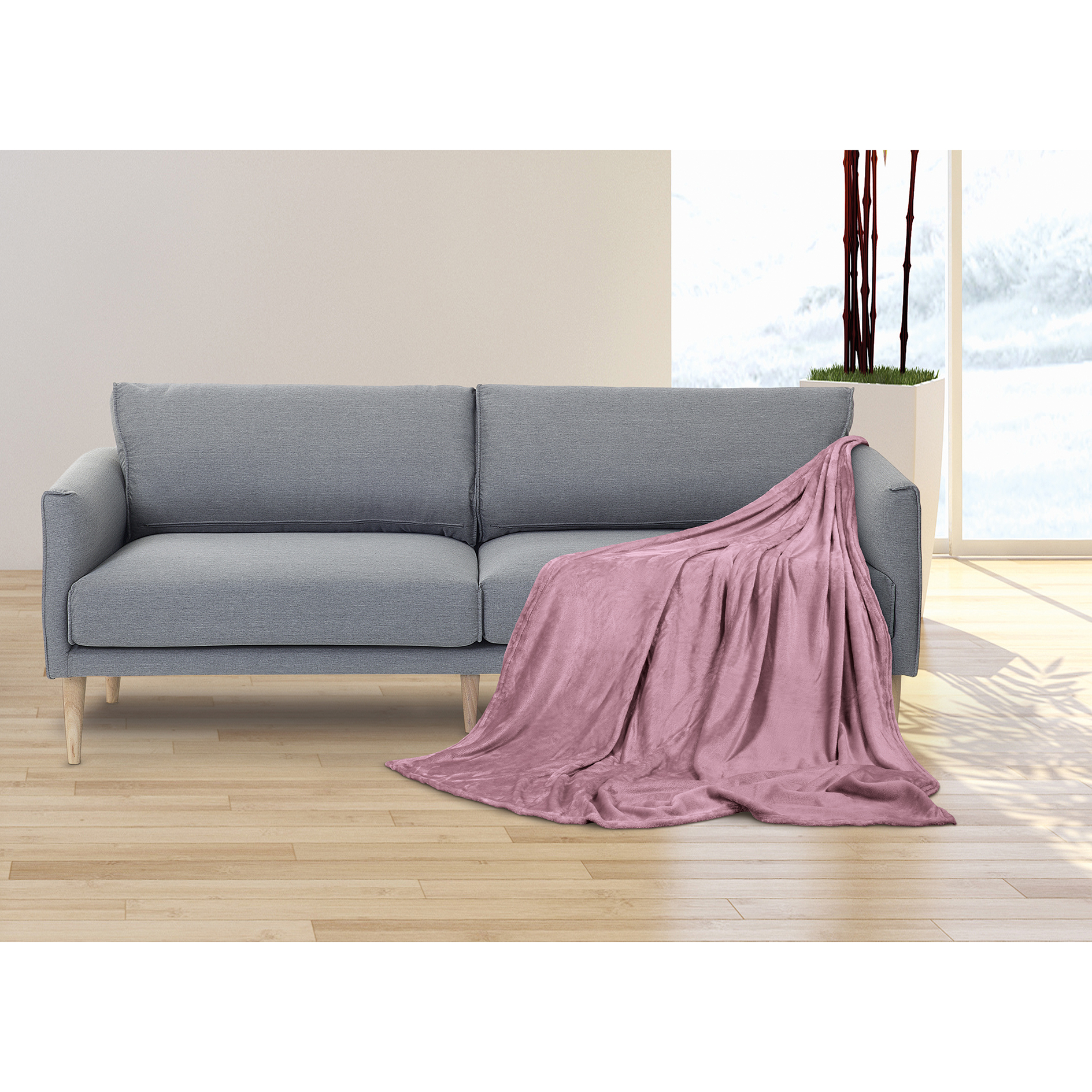 homara Flanelldecke - rosenholz - 140x200 cm