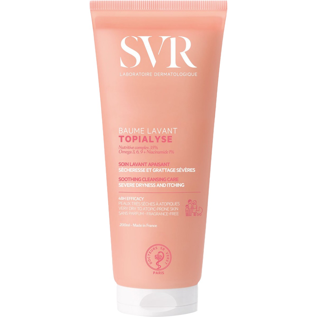 Baume lavant apaisant - Topyalise - Peaux très sèches à atopiques - 200 ml