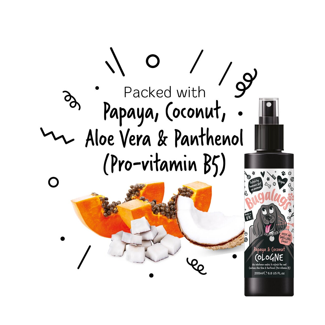 Bugalugs Hundeparfüm Papaya & Kokos 200 ml
