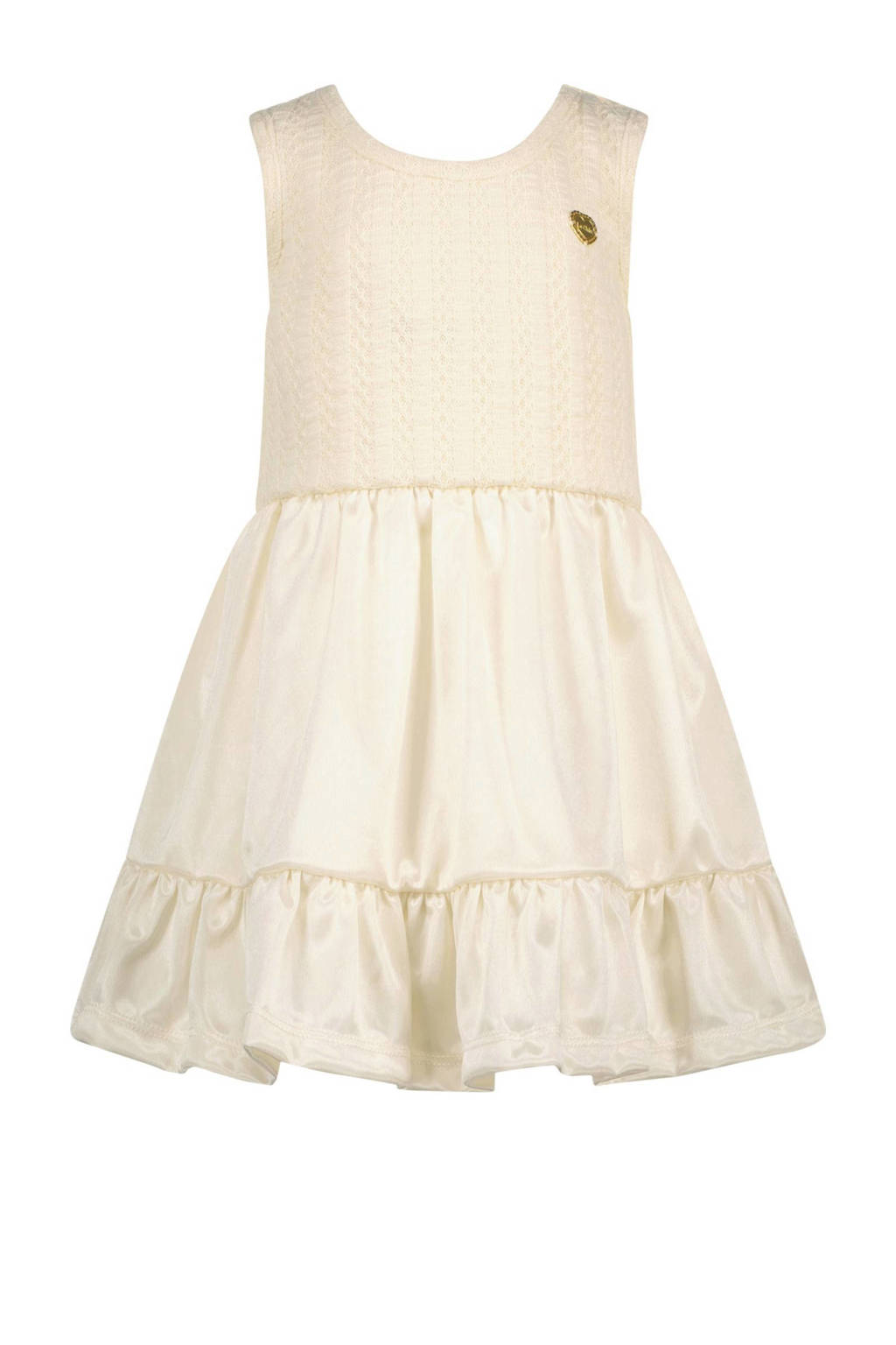 Le Chic midi jurk ajour ecru