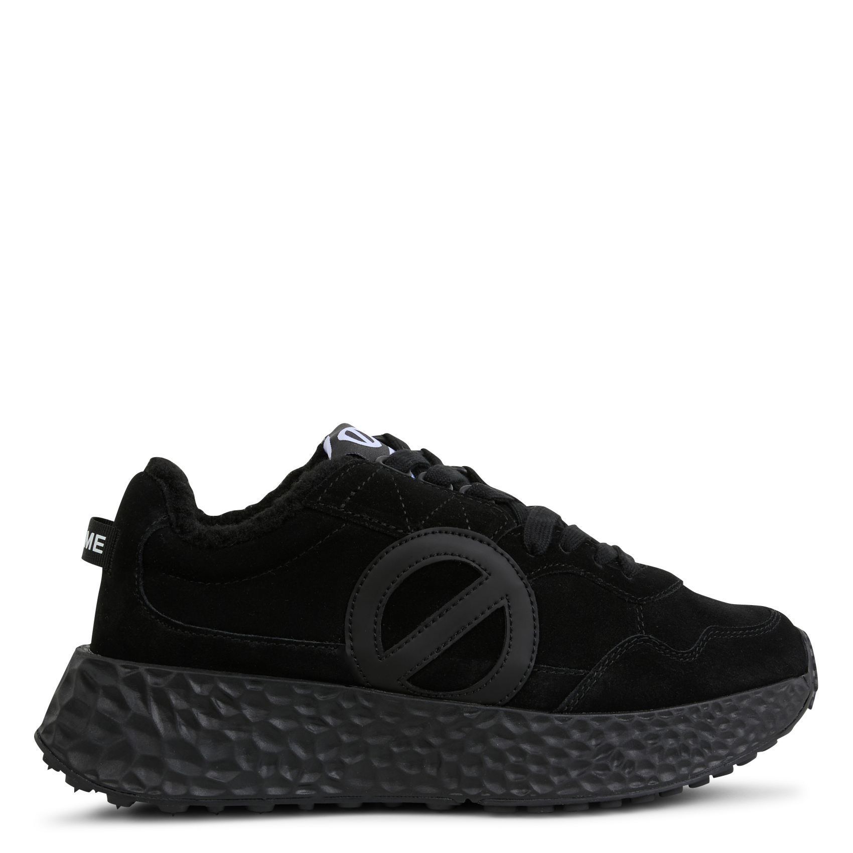 CARTER - Baskets basses compensées en cuir velours | Noir