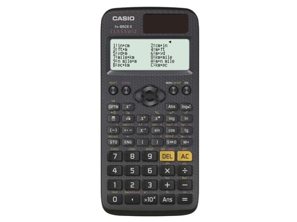 CASIO VIDENSKABELIG LOMMEREGNER FX-85CEX, 379 FUNKTIONER, 77X166MM, SORT