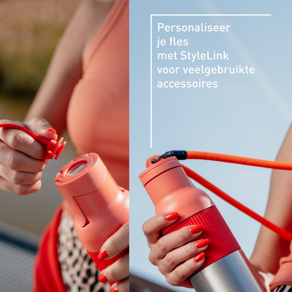 beYou N3120910 drinkfles met flip-dop oranje (0,7L)