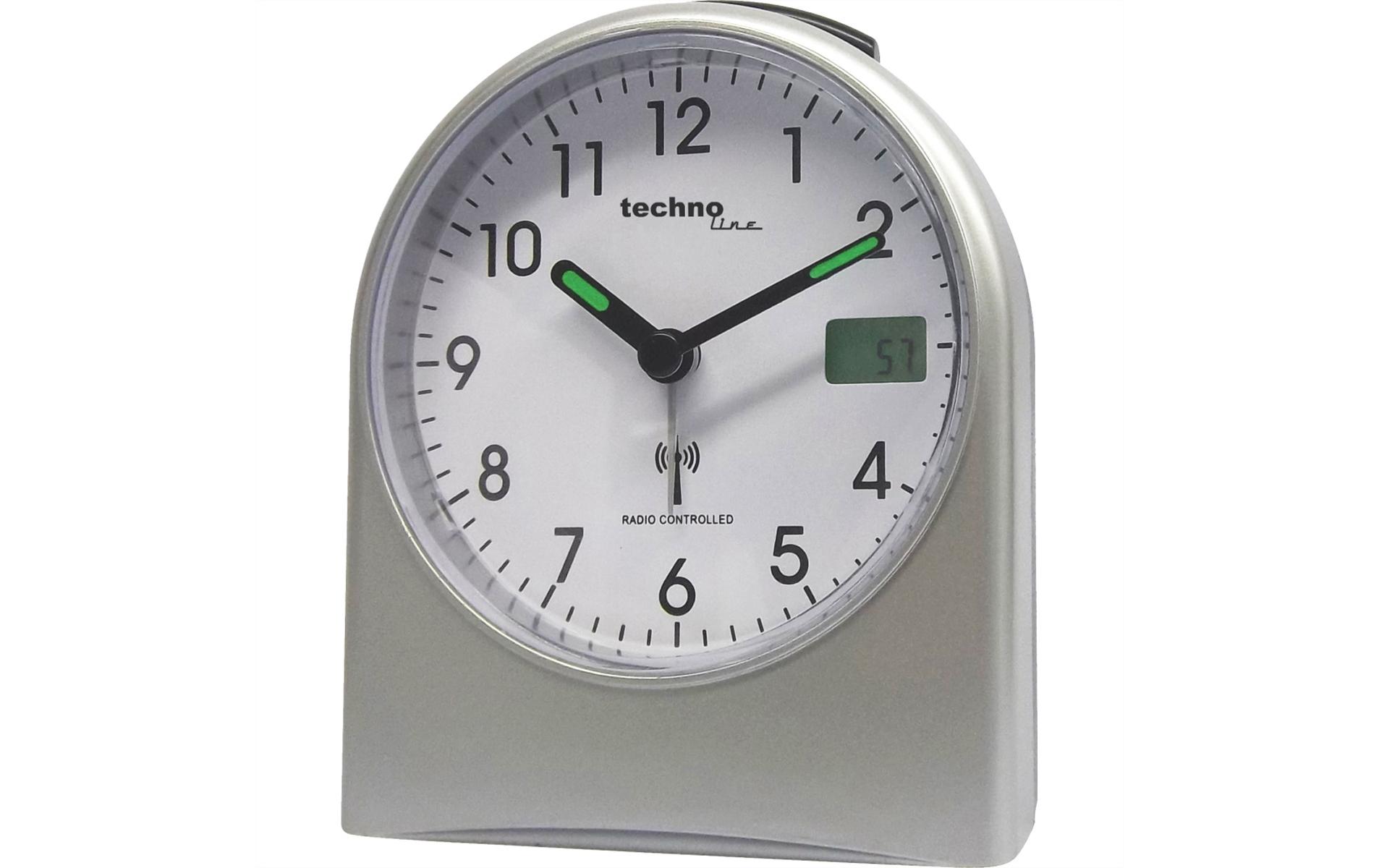 Funkwecker WT755 SilberWecker mit nachtleuchtenden Zeigern