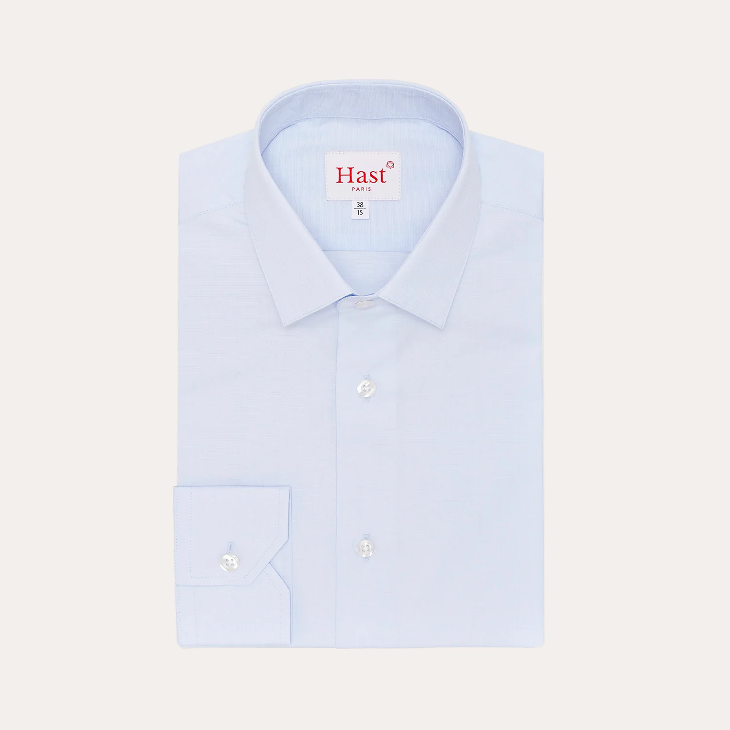 Sky blue double-twisted thread-on-fil shirt