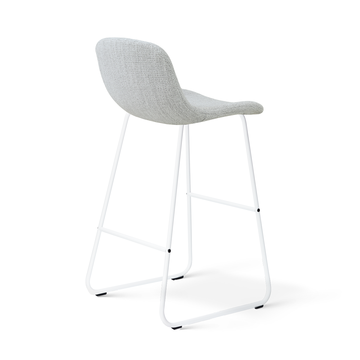 Barkruk Nino-Mats wit onderstel grijs melange  75 cm