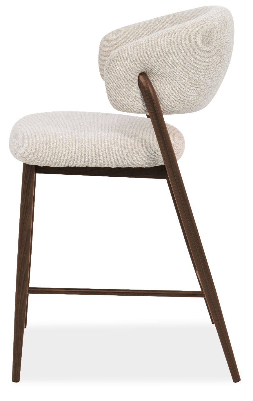 Barkruk Beige Walnut Asento B56 x D59.5 x H96 cm