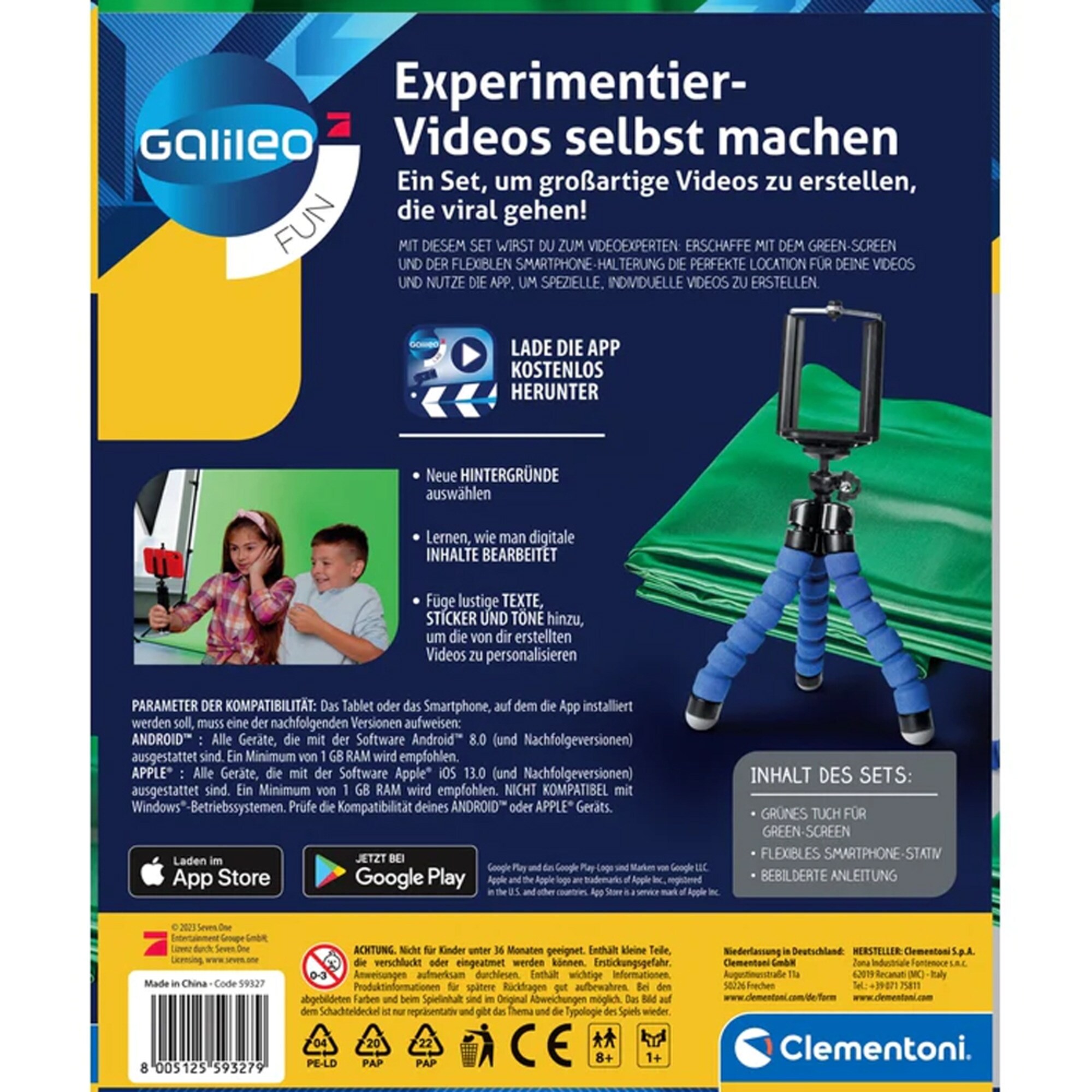 Clementoni Experimentierkasten Experimentier-Videos selbst machen