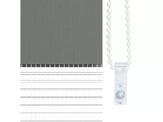 Store zèbre gris foncé largeur du tissu 85,9 cm polyester