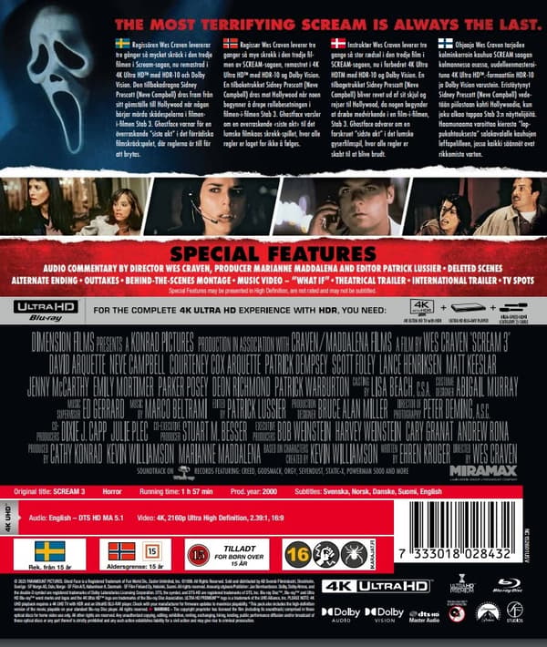Scream 3 (4K Ultra HD)
