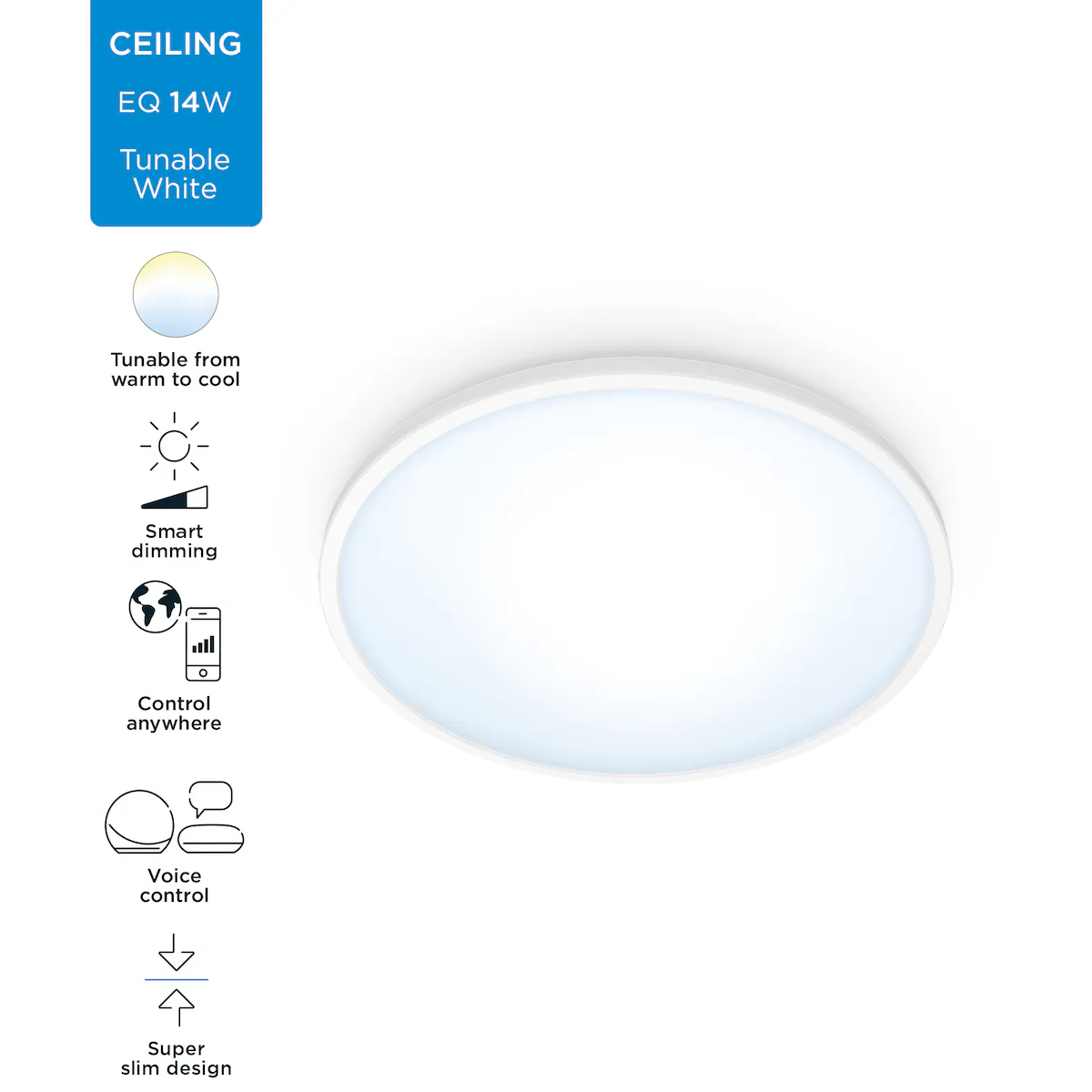 Wiz SuperSlim taklampe 871951433797800