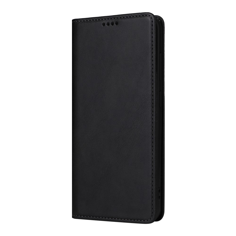 Samsung Galaxy A56 Leder Tasche Flip Wallet Etui mit Kartenfächern (RFID Schutz) - Schwarz