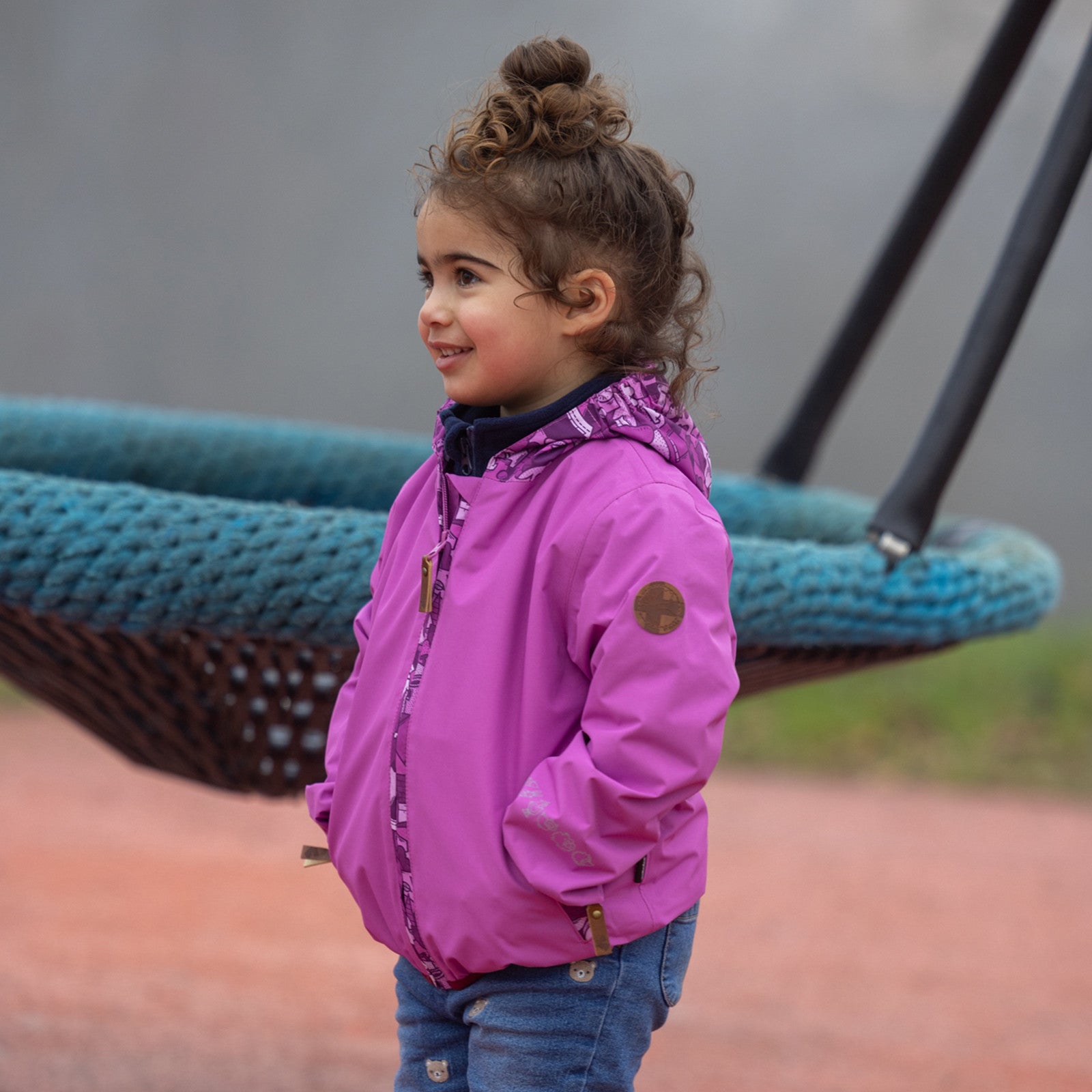 Kinder Malin Regenjacke radiant orchid