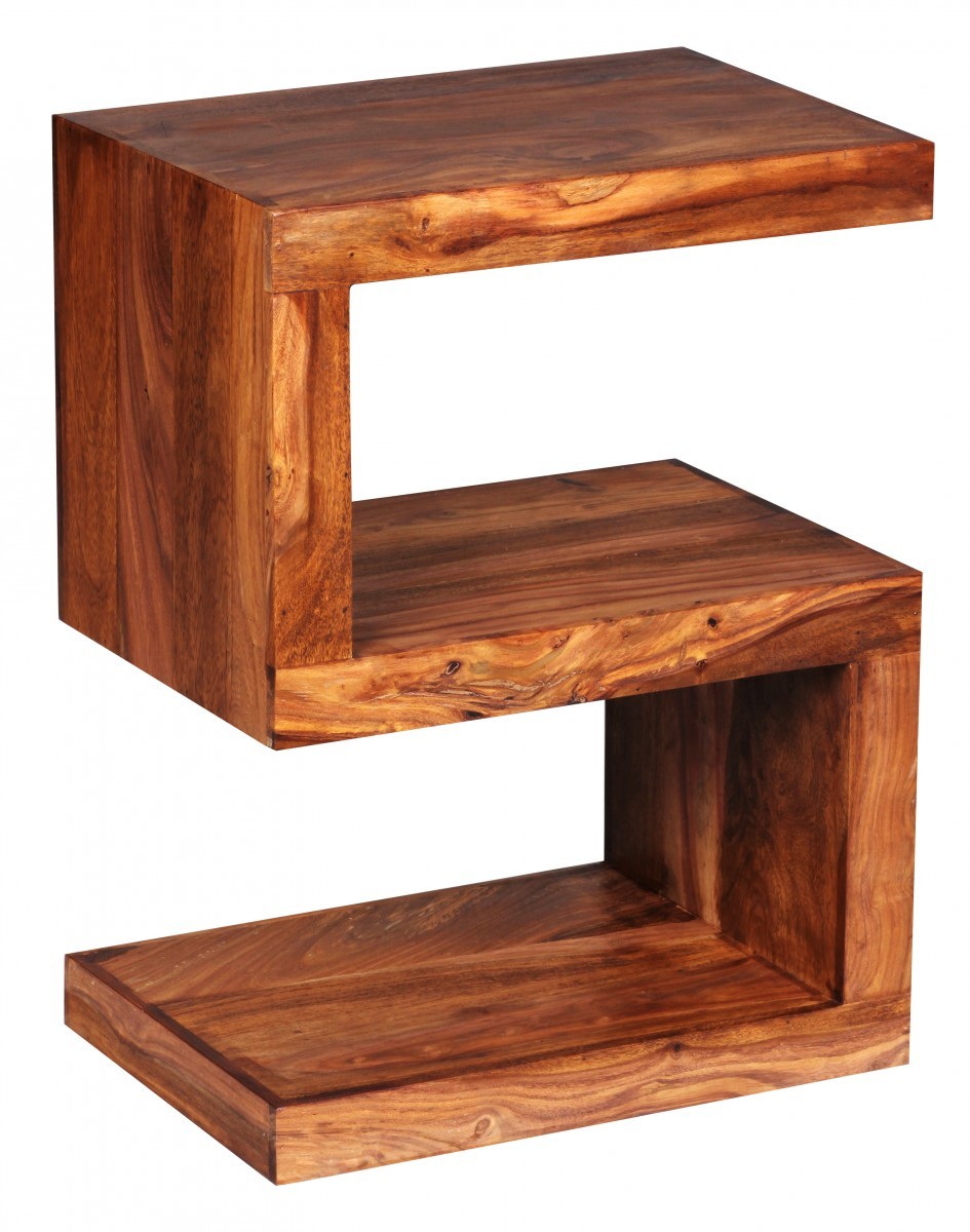 Beistelltisch - Sheesham massiv - 60 cm hoch