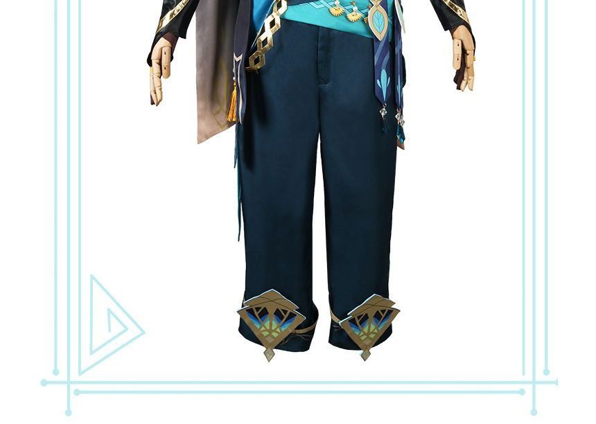 Feravin - Genshi Impact Alhaitham Cosplay Kostuumset / Korte Volledige Pruik