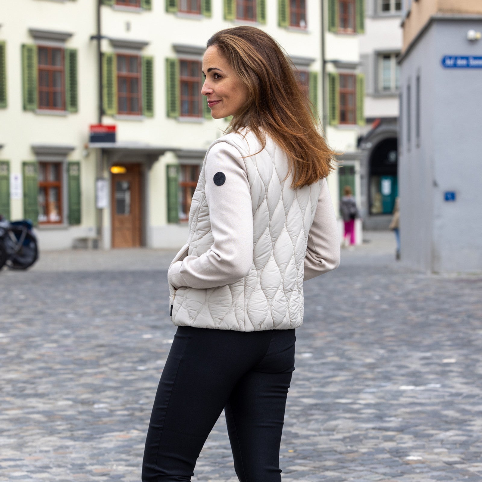 Frauen Hybrid Jacke kurz Dara silver lining