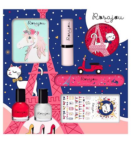 Rosajou Make-up-Set - Rouge/Lippenstift/Nagellack m.m. - 7 Teile