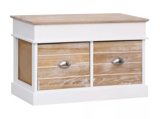 Banc d'entrée 70 x 35 x 45 cm Bois de Paulownia