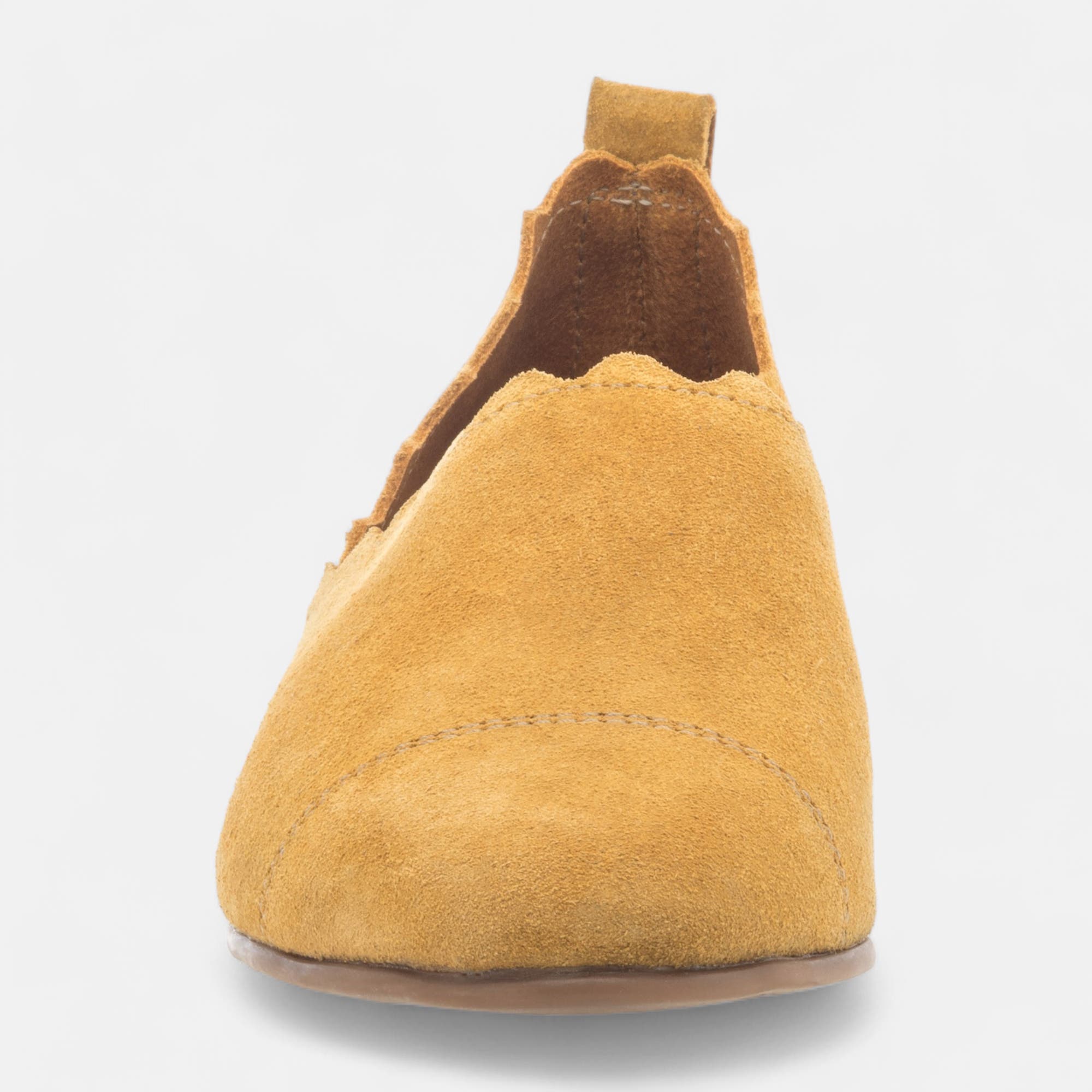 Ballerines Femme en cuir jaune