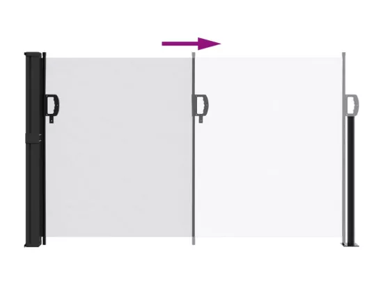 Auvent latéral rétractable blanc 120x600 cm