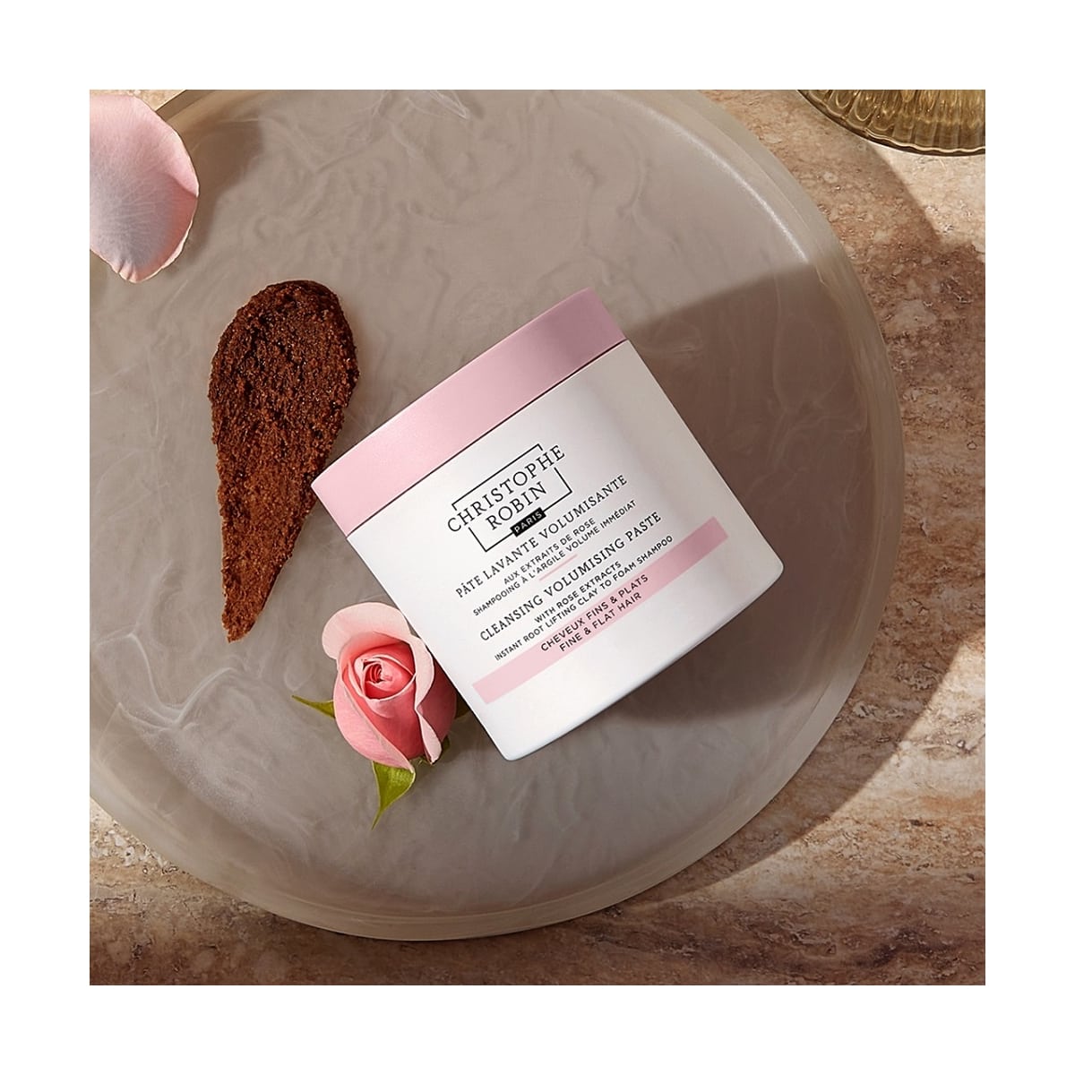 Christophe Robin Rituel Volume Pâte Lavante Volumisante aux Extraits de Rose