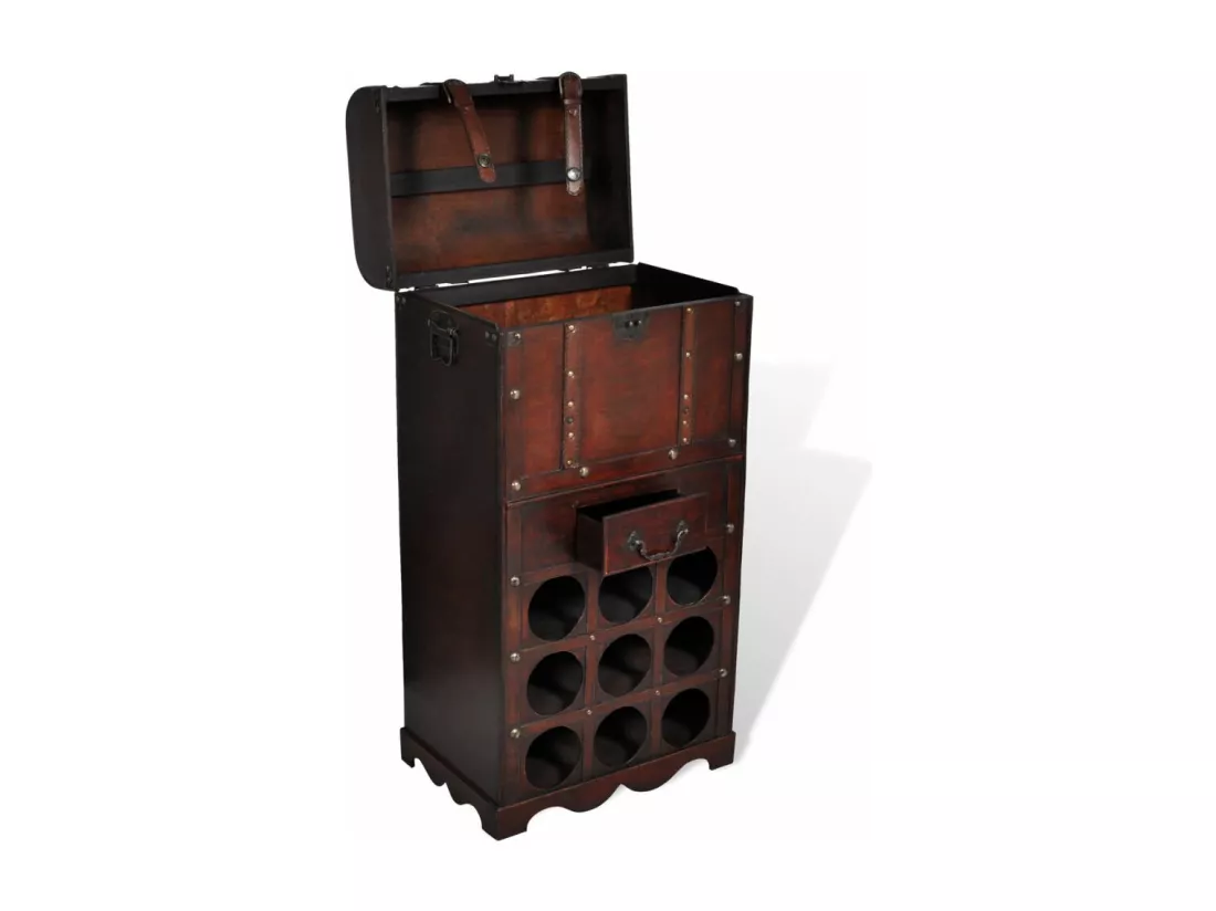 Etagère meuble de rangement marron 40 x 27 x 79 cm 2702006