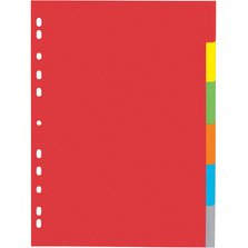 Intercalaires en carton, A4, 12 touches, 6 couleurs