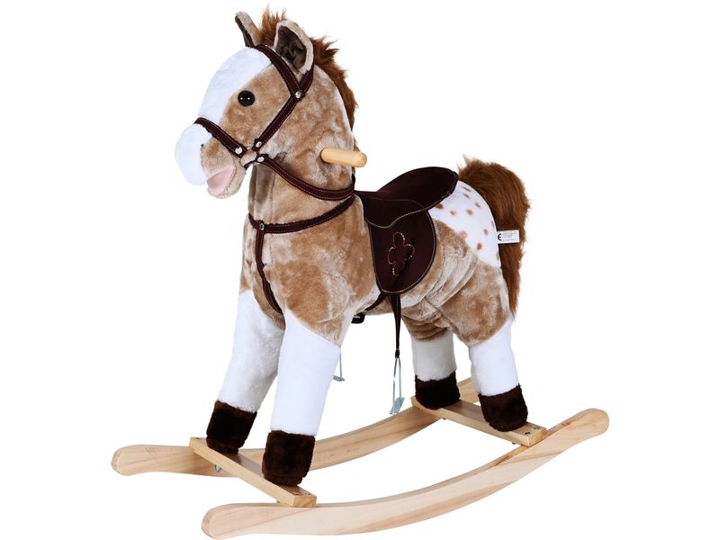 Knorrtoys Schaukelpferd Levi Braun/Weiss Schaukelpferd