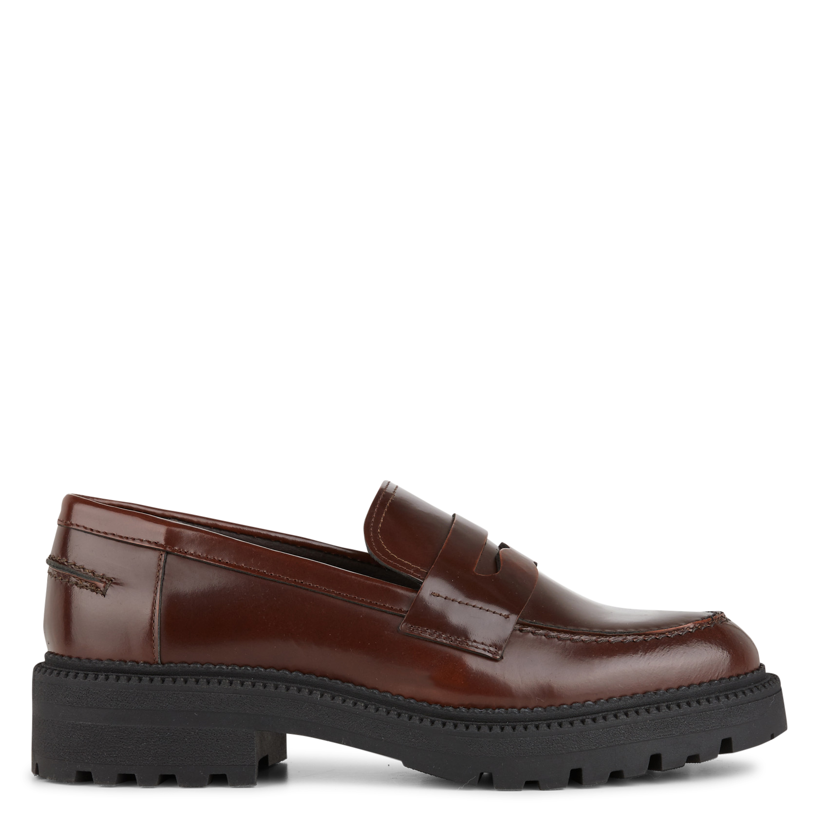 AMALIA - Mocassins crantés en cuir | Marron