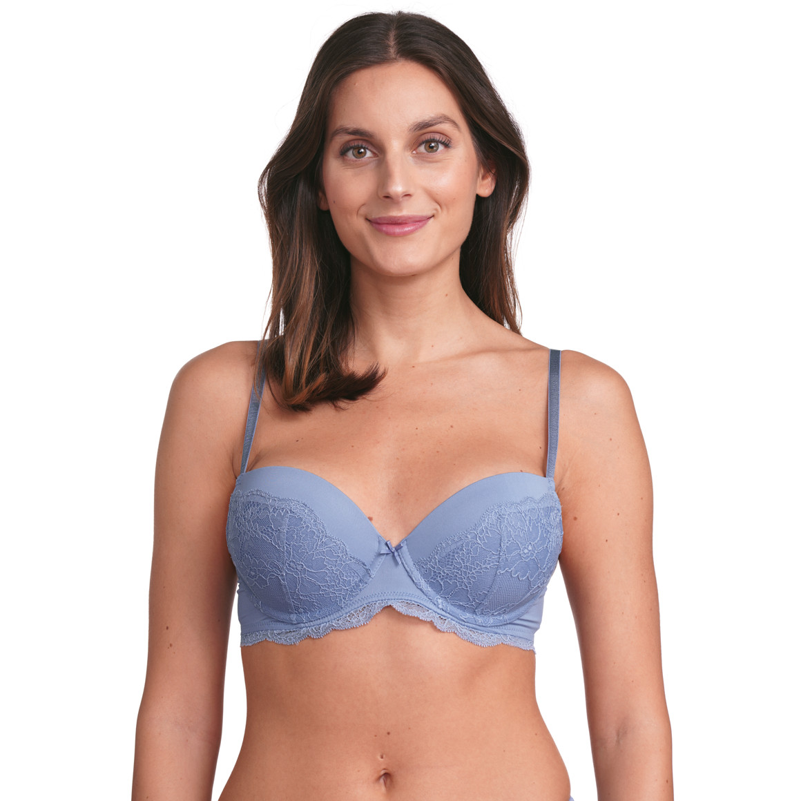 Gina Benotti Damen Bügel-BH mit Spitze hellblau