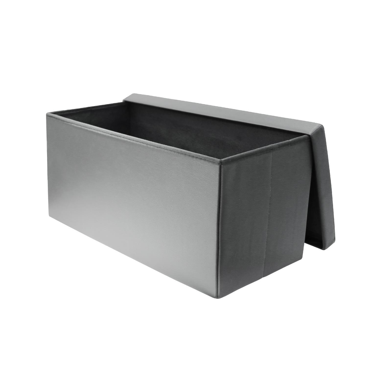 COFFRE BANC PLIABLE PU GRIS