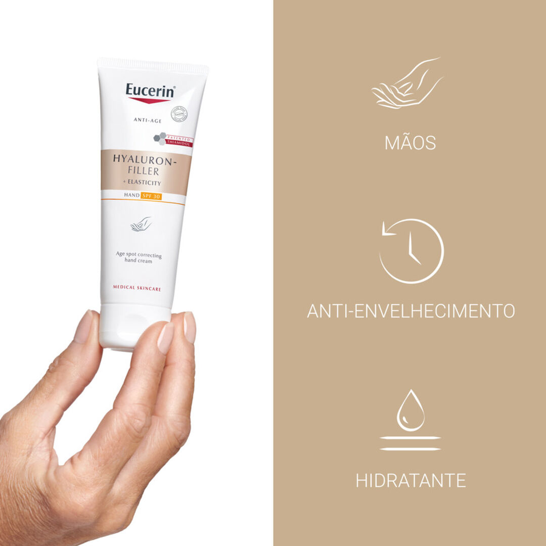 EUCERIN  Hyaluron-Filler + Elasticity Creme de Mãos Corretor Manchas de Idade FPS30 - 75ml
