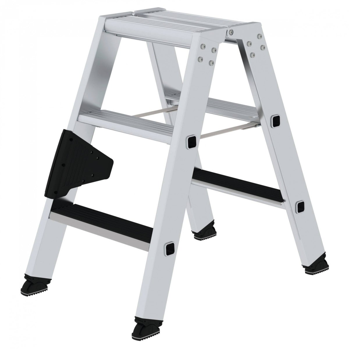 MUNK trapladder, aan beide zijden toegankelijk, met clip-tredemechanisme, 2x3 treden