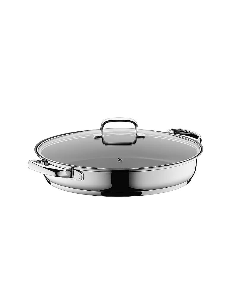 WMF Fischpfanne mit Glasdeckel 38x26cm silber