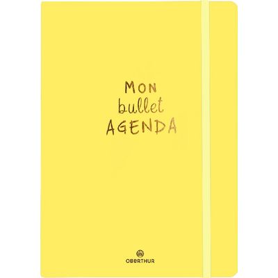 Bullet Agenda - 1 semaine sur 2 pages - 15,5 x 21,5 cm - jaune - Oberthur