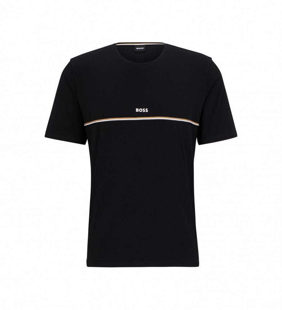 Camiseta de pijama preta BOSS
