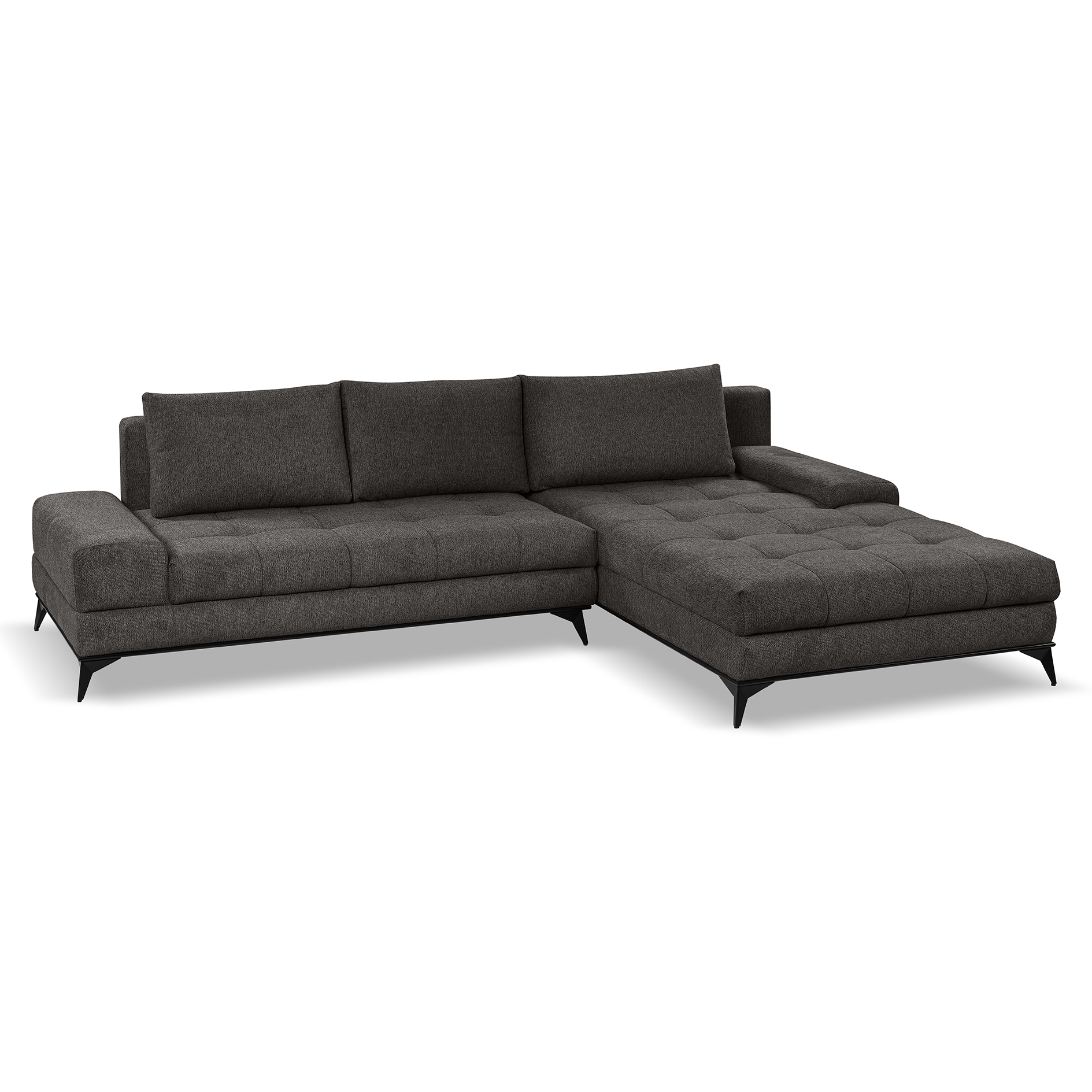 Ecksofa - elephant- Liegefunktion und Staukasten - Longchair rechts