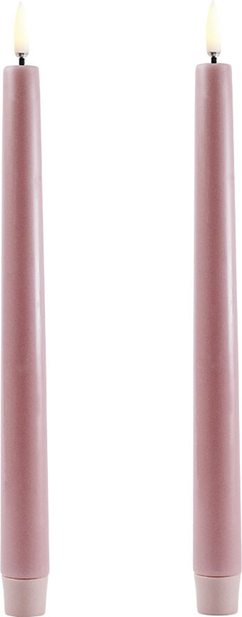 Uyuni LED taper candle, Dusty rose