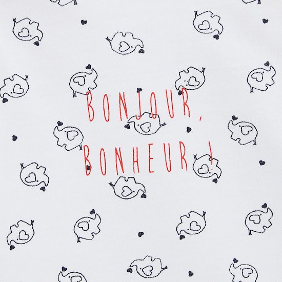 Summer Bodies Body imprimé éléphant   Blanc        de               P'tit bisou