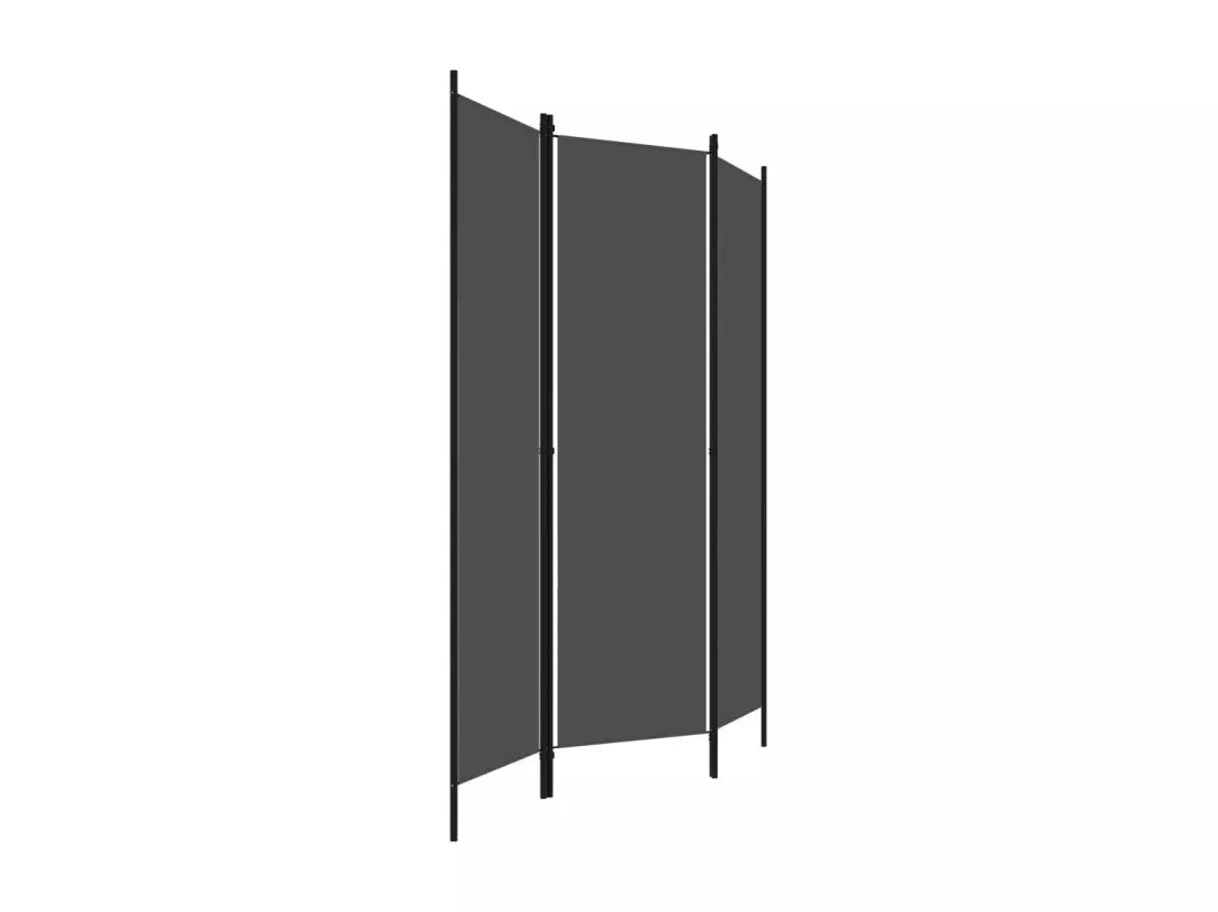 Cloison de séparation 3 panneaux Anthracite 150x180 cm