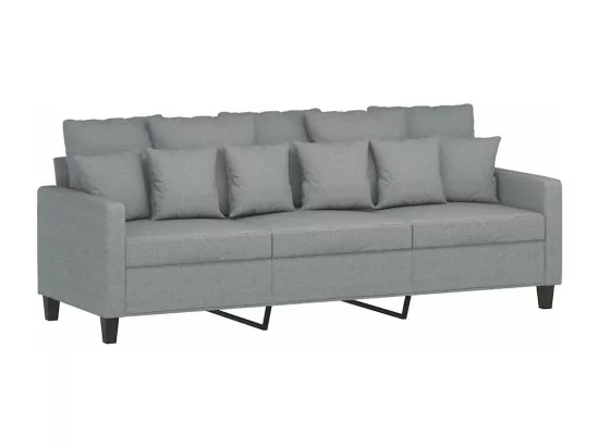 Canapé à 3 places Gris clair 180 cm Tissu