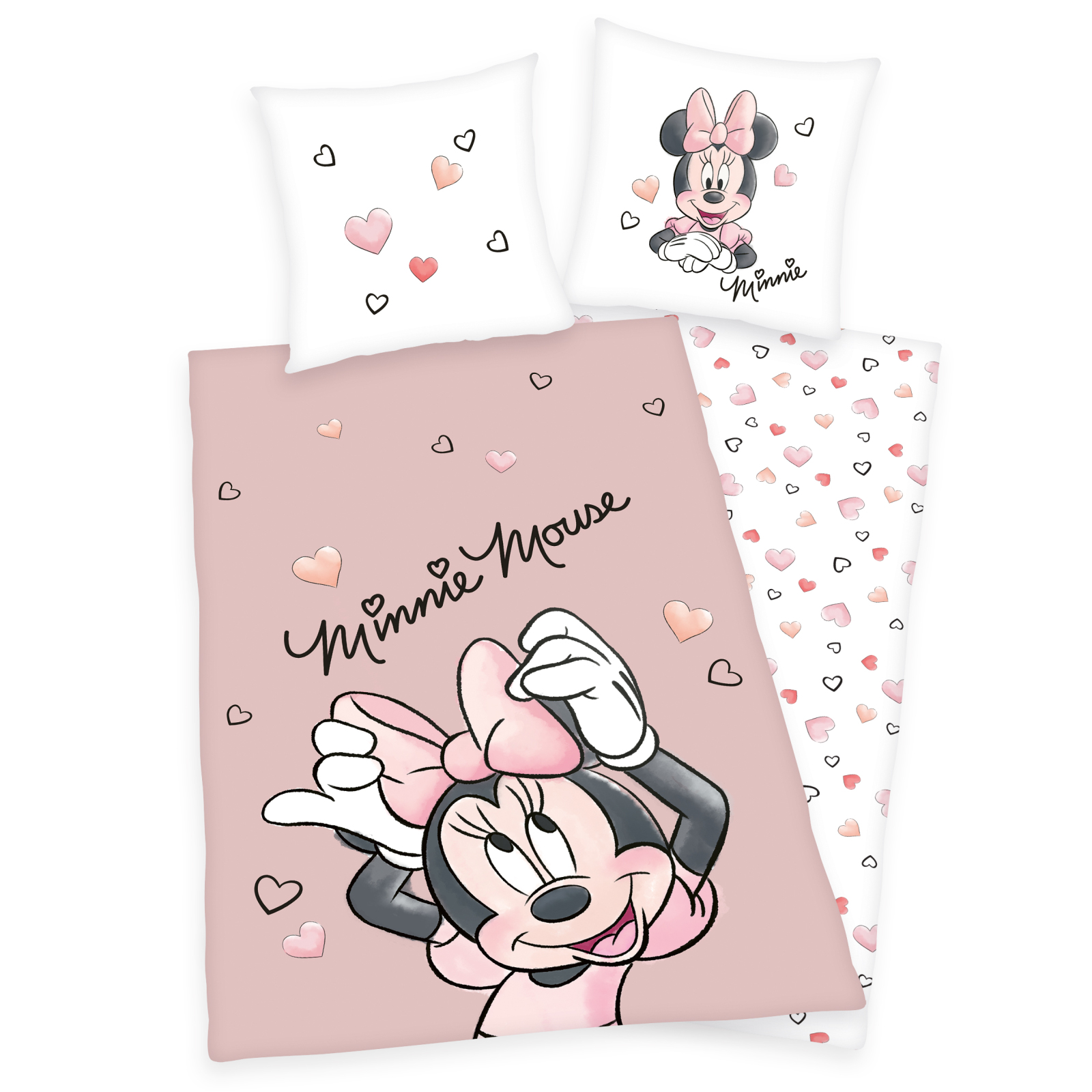 Renforcé-Bettwäsche MINNIE MOUSE - rosa - 135x200 cm